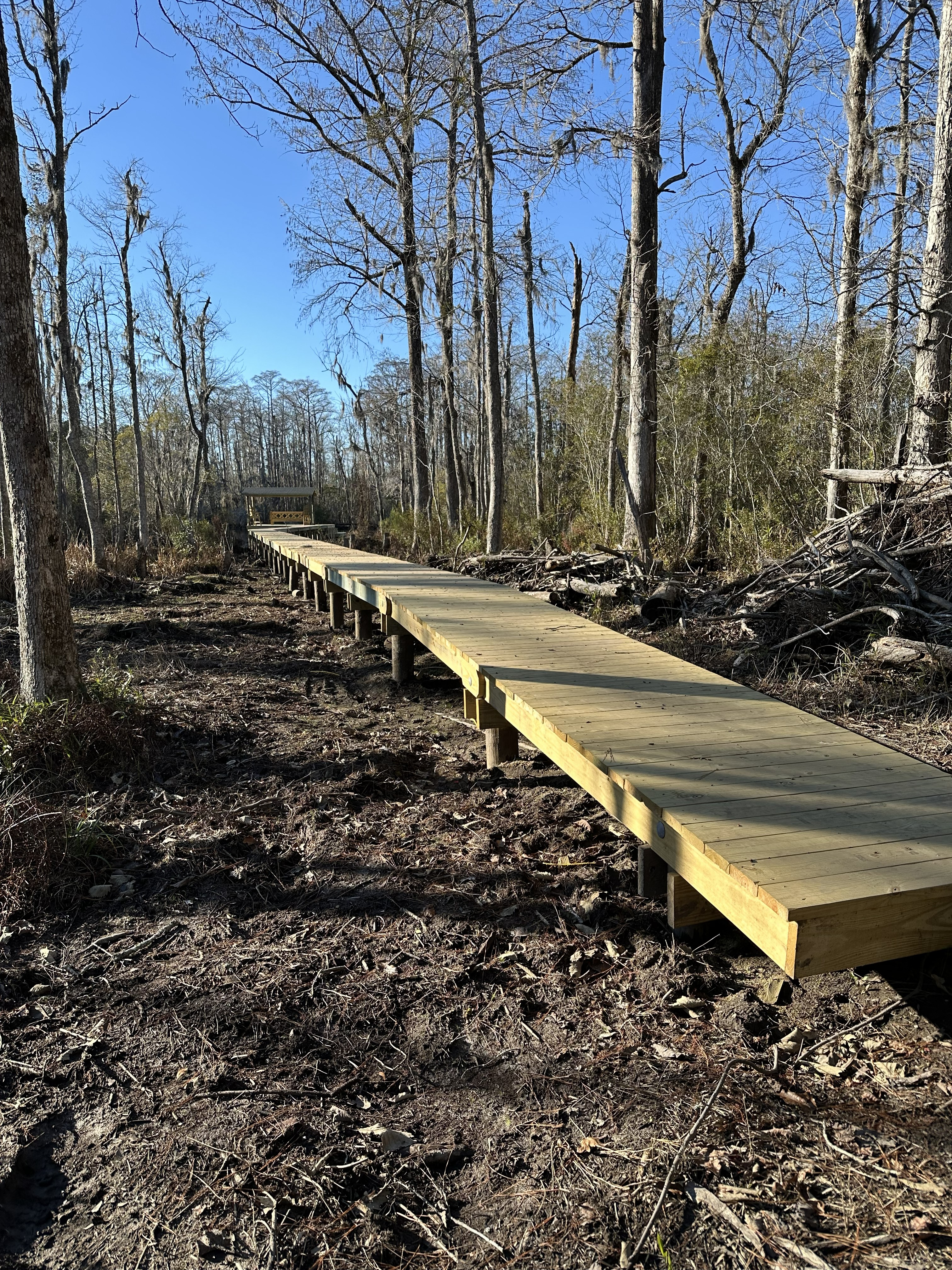 Bulkhead construction site with work truck